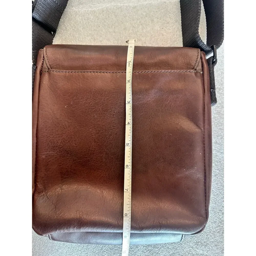 Fossil Weston Courier Messenger Bag SBG1289201 Dark Brown Leather Crossbody